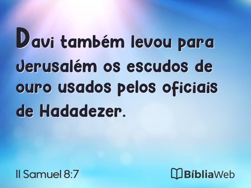 II Samuel 8:7 em imagem para compartilhar