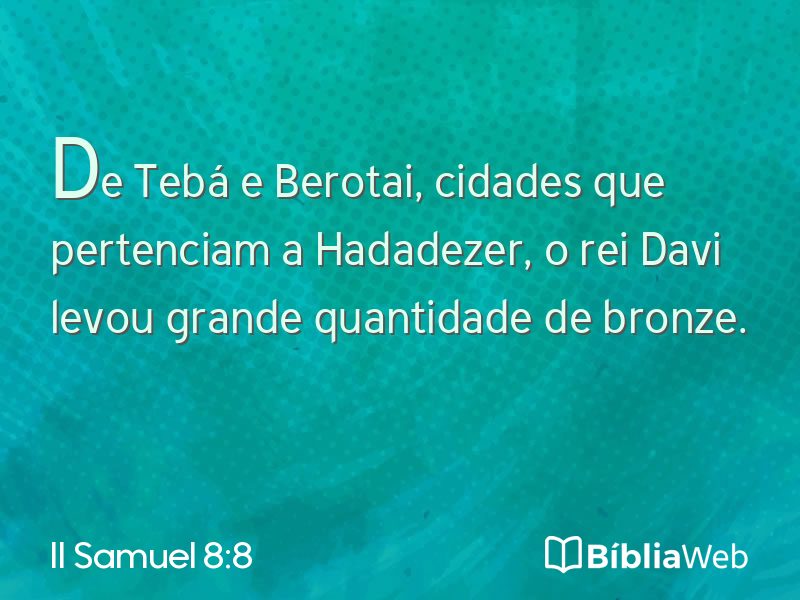 II Samuel 8:8 em imagem para compartilhar