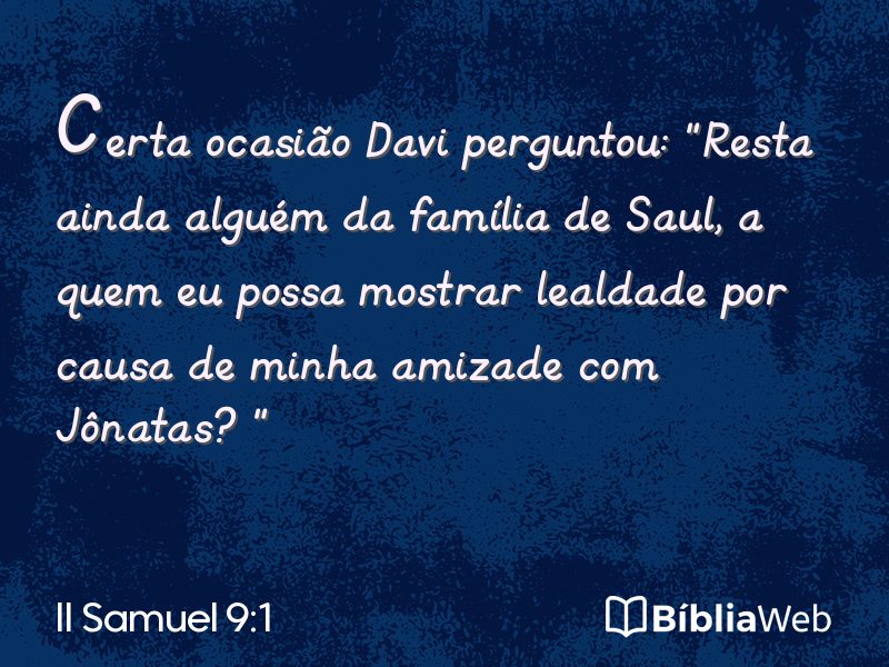 II Samuel 9:1 em imagem para compartilhar