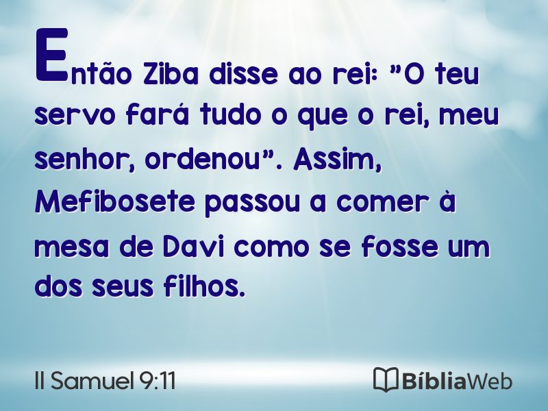 II Samuel 9:11 em imagem para compartilhar