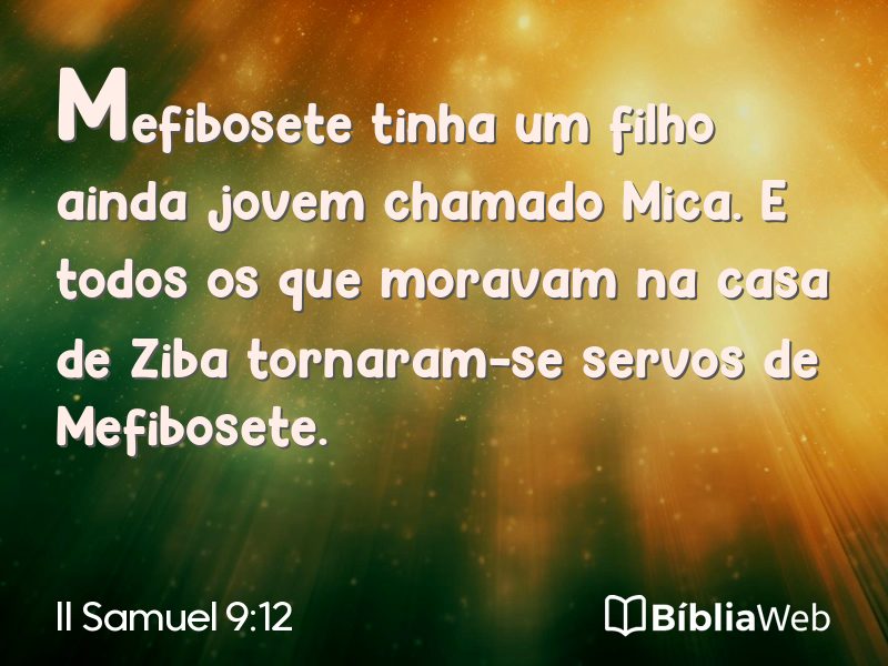 II Samuel 9:12 em imagem para compartilhar