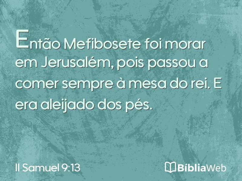 II Samuel 9:13 em imagem para compartilhar