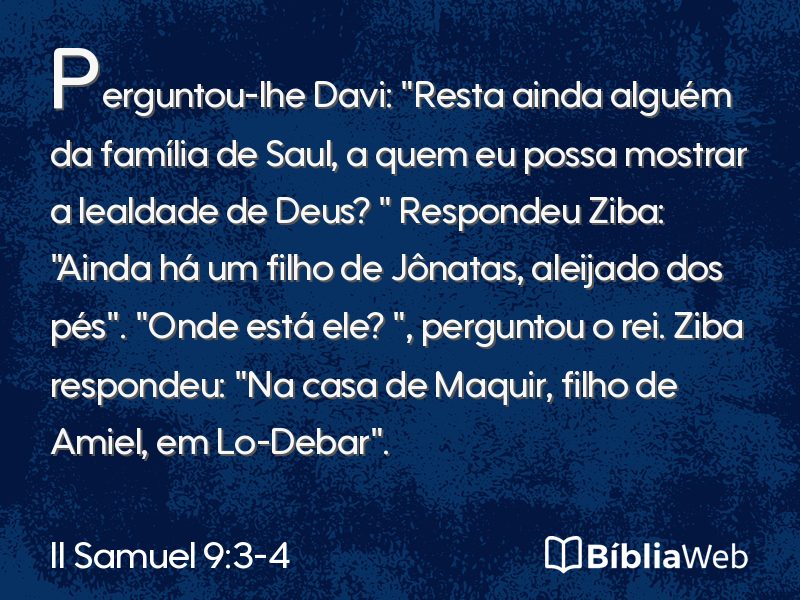 II Samuel 9:3-4 em imagem para compartilhar