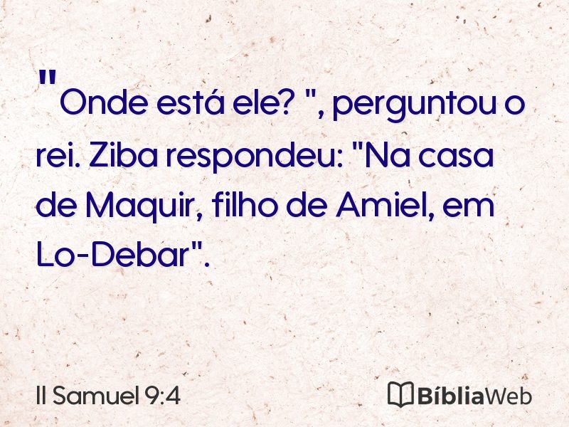 II Samuel 9:4 em imagem para compartilhar