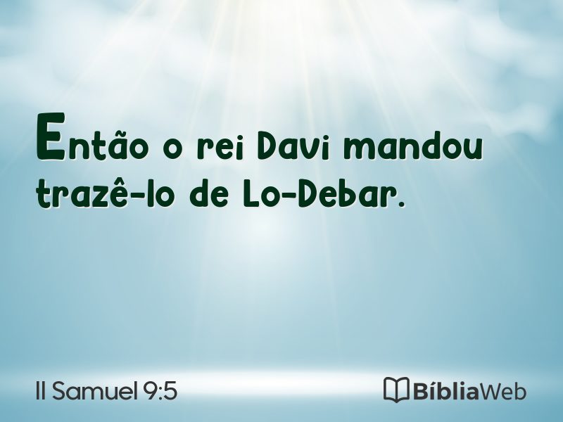 II Samuel 9:5 em imagem para compartilhar