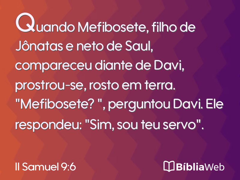II Samuel 9:6 em imagem para compartilhar