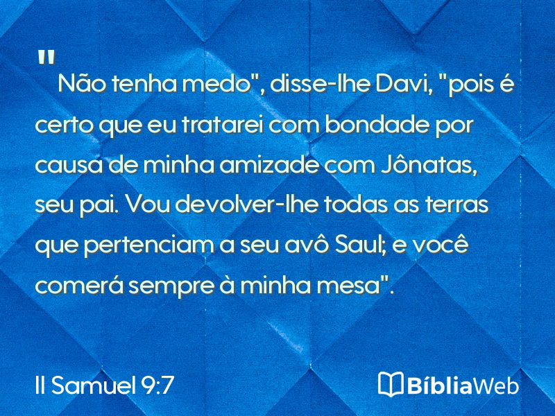 II Samuel 9:7 em imagem para compartilhar