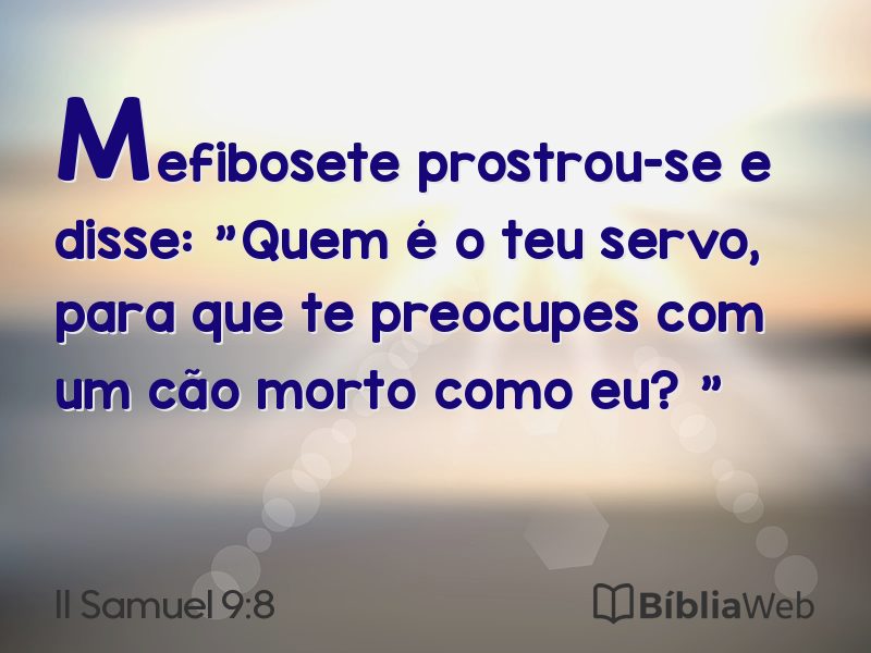 II Samuel 9:8 em imagem para compartilhar