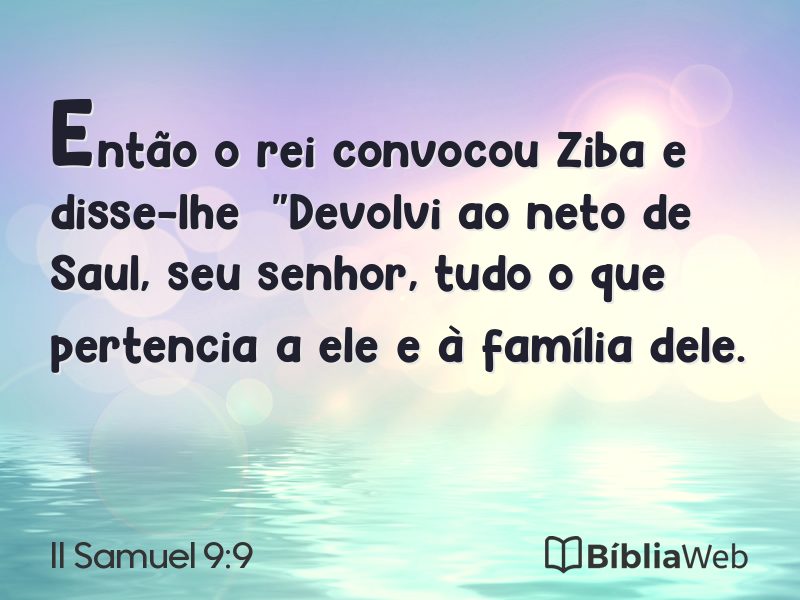 II Samuel 9:9 em imagem para compartilhar