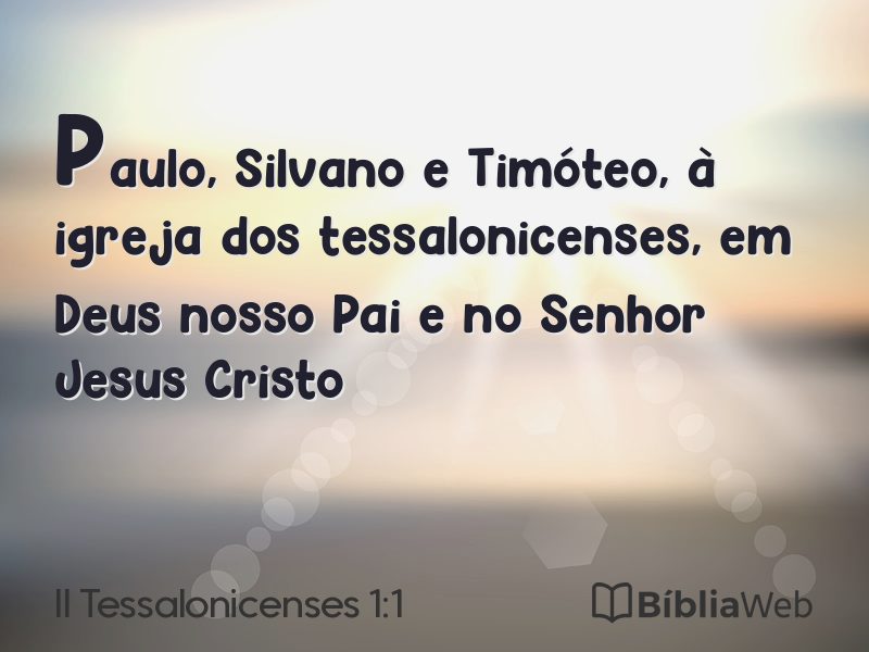 II Tessalonicenses 1:1 em imagem para compartilhar
