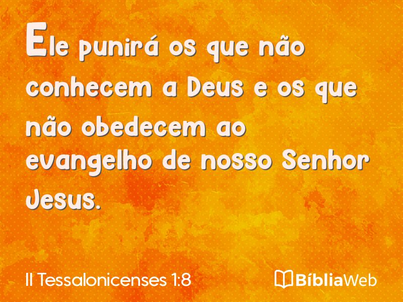 II Tessalonicenses 1:8 em imagem para compartilhar