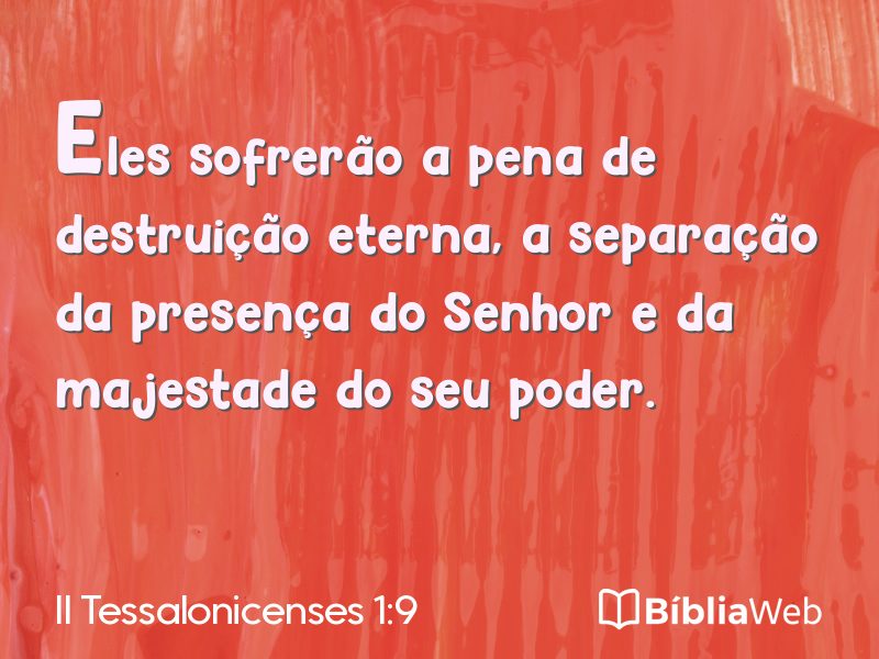 II Tessalonicenses 1:9 em imagem para compartilhar