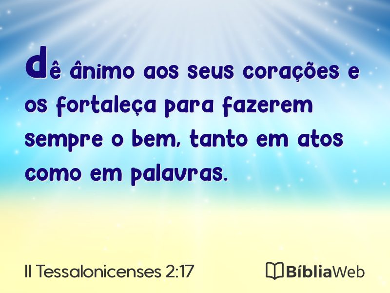 II Tessalonicenses 2:17 em imagem para compartilhar