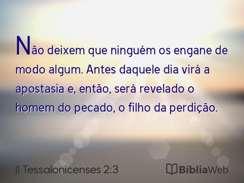 II Tessalonicenses 2:3 em imagem para compartilhar