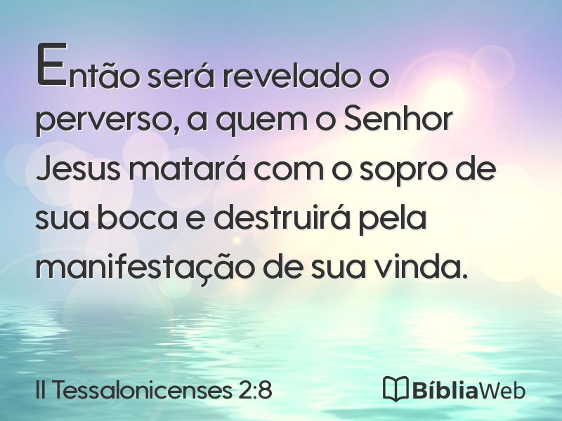 II Tessalonicenses 2:8 em imagem para compartilhar