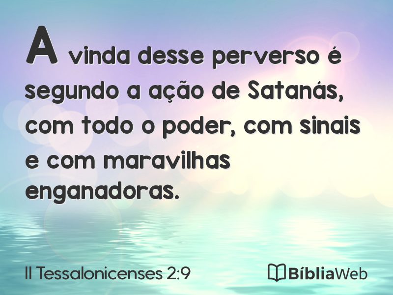 II Tessalonicenses 2:9 em imagem para compartilhar