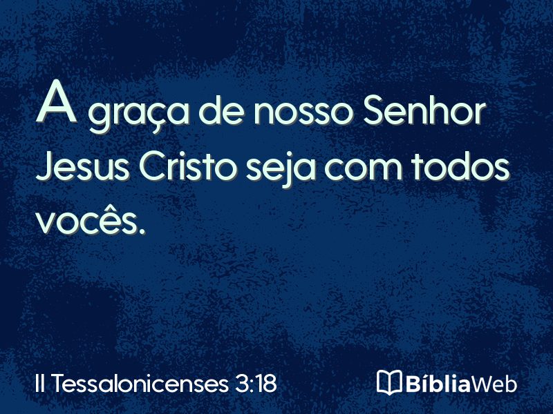 II Tessalonicenses 3:18 em imagem para compartilhar
