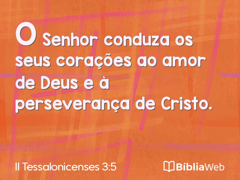 II Tessalonicenses 3:5 em imagem para compartilhar