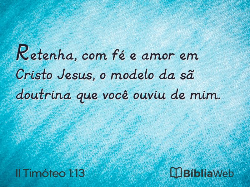 II Timóteo 1:13 em imagem para compartilhar
