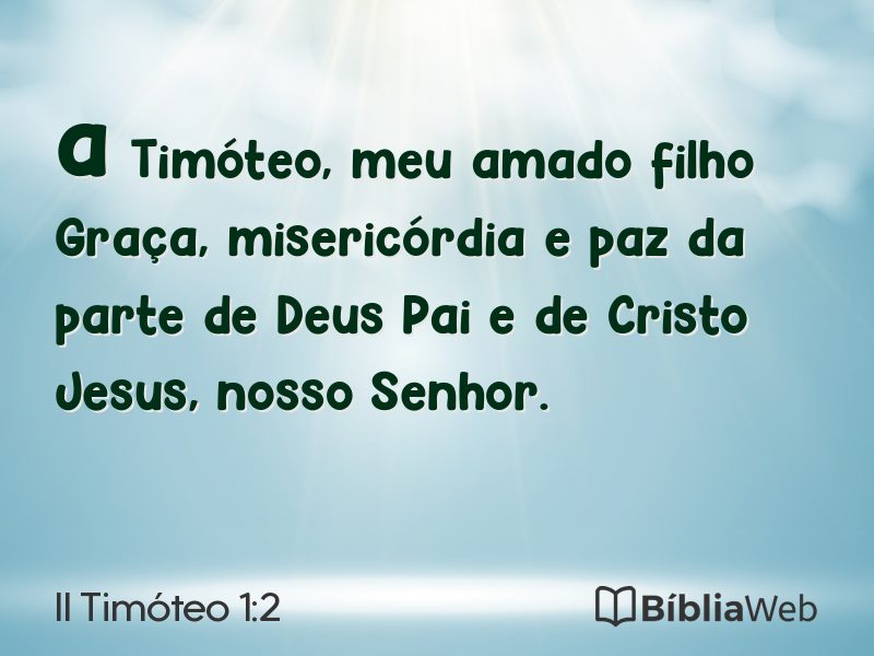 II Timóteo 1:2 em imagem para compartilhar