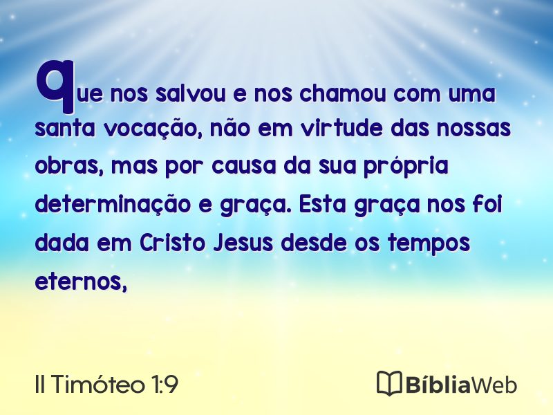 II Timóteo 1:9 em imagem para compartilhar