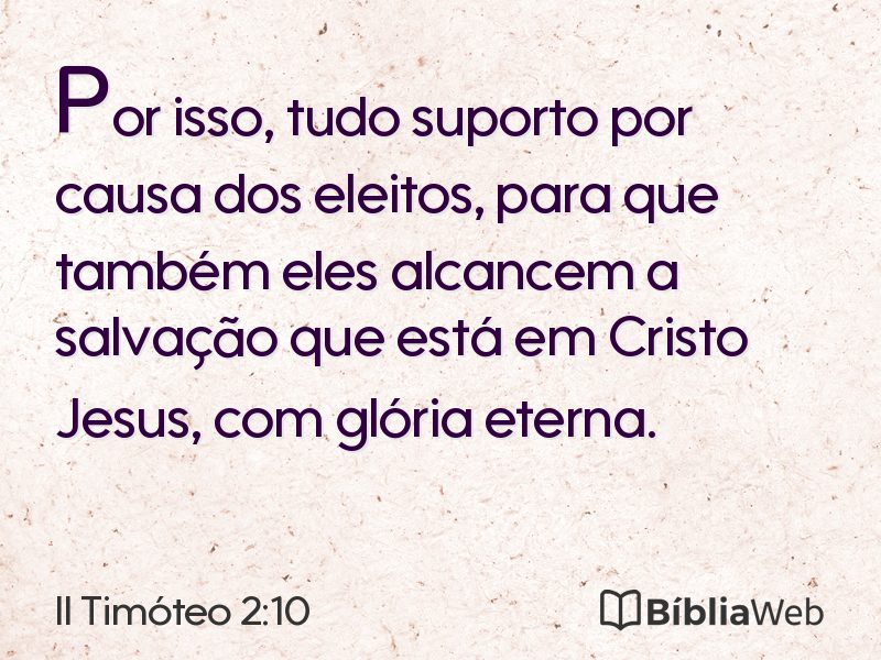 II Timóteo 2:10 em imagem para compartilhar