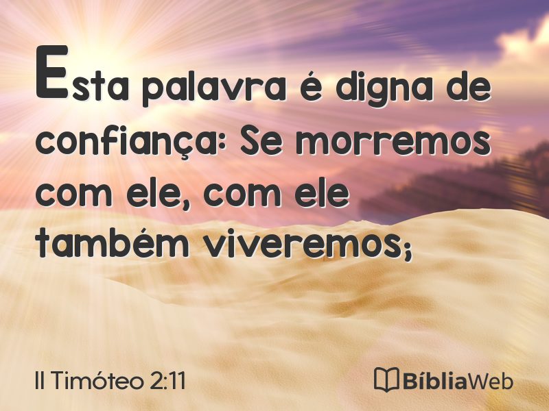 II Timóteo 2:11 em imagem para compartilhar