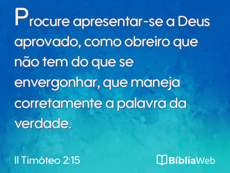 II Timóteo 2:15 em imagem para compartilhar