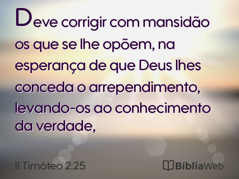 II Timóteo 2:25 em imagem para compartilhar