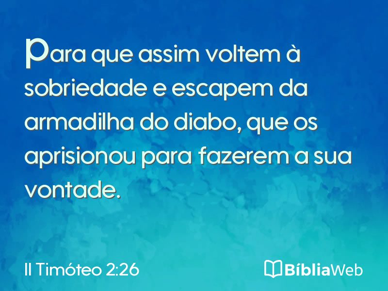II Timóteo 2:26 em imagem para compartilhar