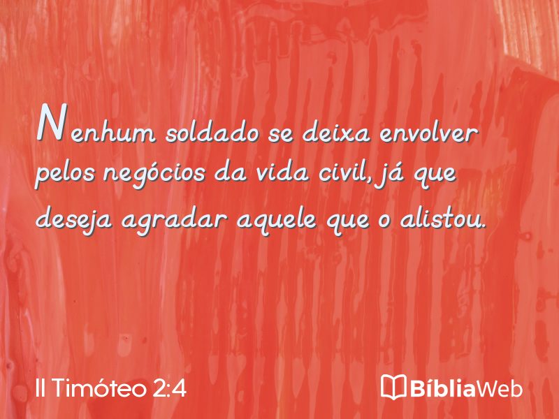 II Timóteo 2:4 em imagem para compartilhar