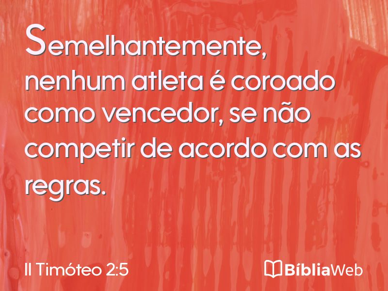 II Timóteo 2:5 em imagem para compartilhar