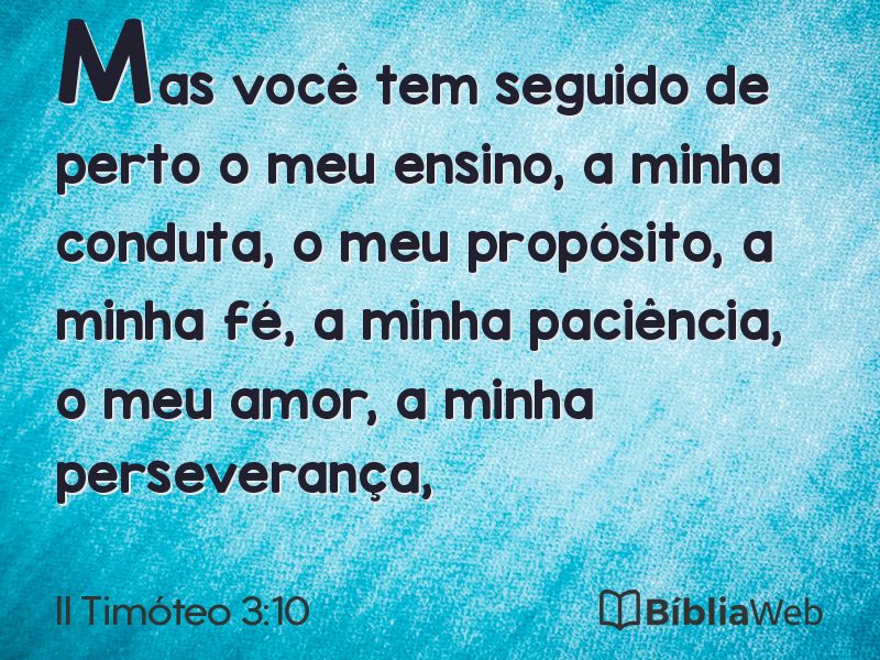 II Timóteo 3:10 em imagem para compartilhar