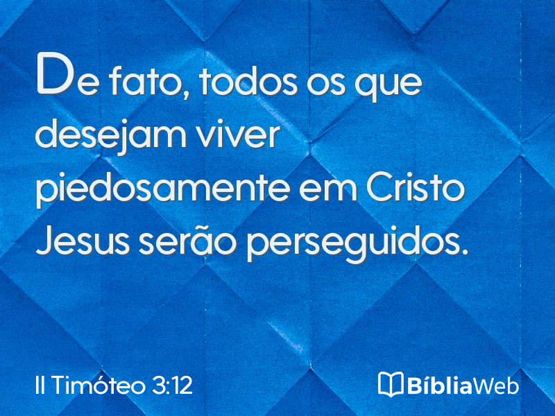 II Timóteo 3:12 em imagem para compartilhar