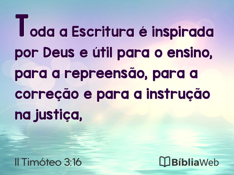 II Timóteo 3:16 em imagem para compartilhar