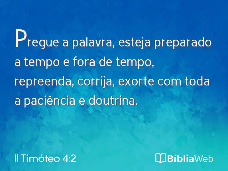 II Timóteo 4:2 em imagem para compartilhar