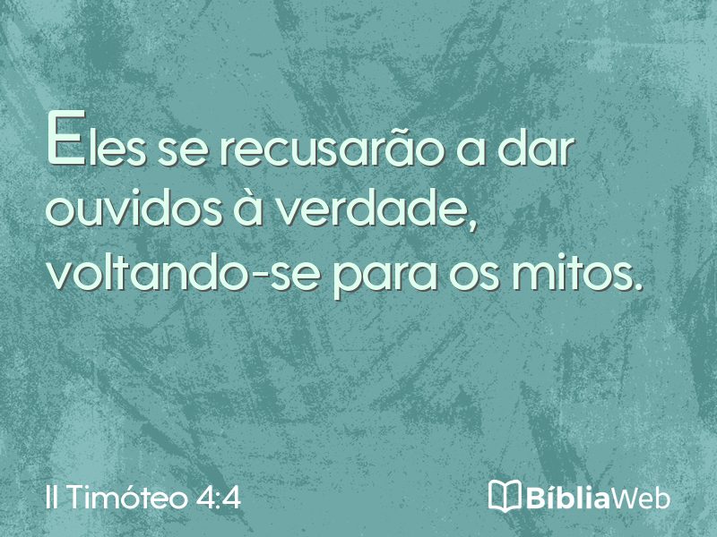 II Timóteo 4:4 em imagem para compartilhar