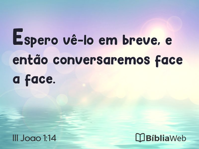 III Joao 1:14 em imagem para compartilhar