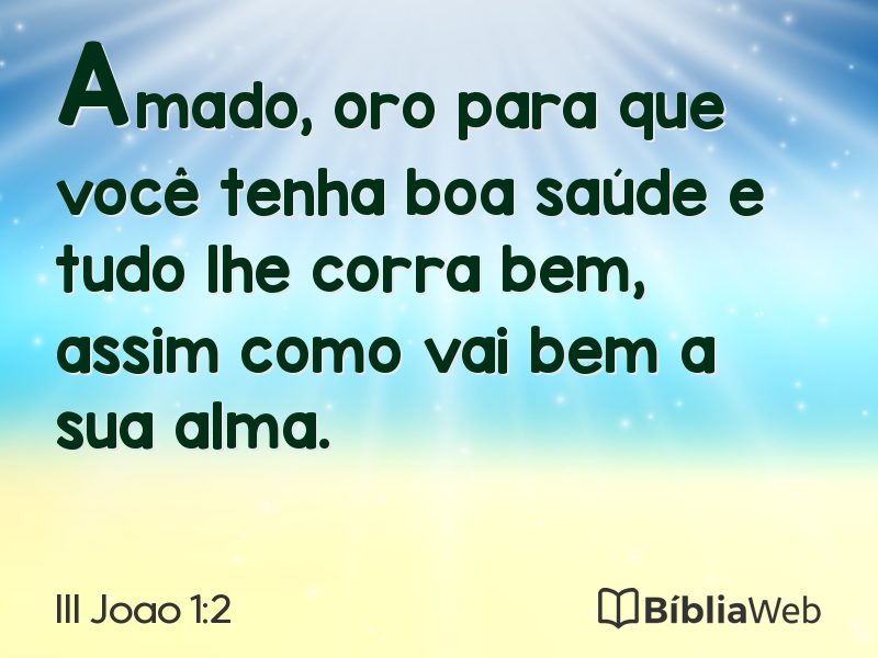 III Joao 1:2 em imagem para compartilhar