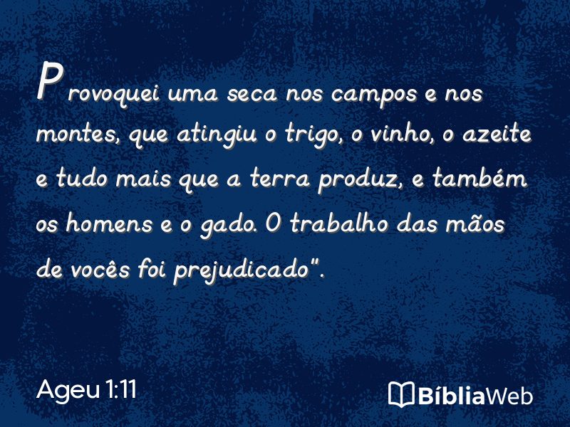Ageu 1:11 em imagem para compartilhar