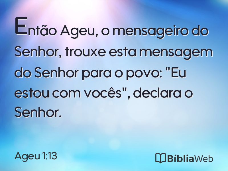 Ageu 1:13 em imagem para compartilhar
