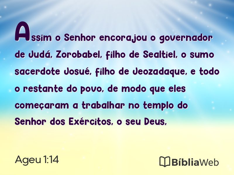 Ageu 1:14 em imagem para compartilhar