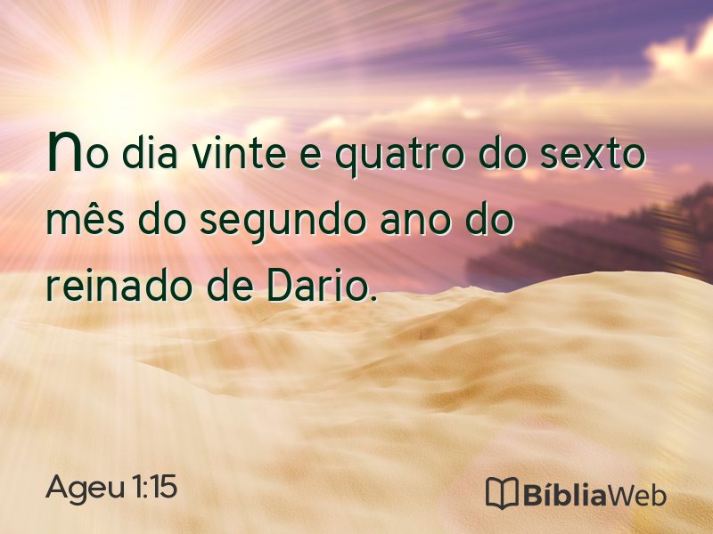 Ageu 1:15 em imagem para compartilhar