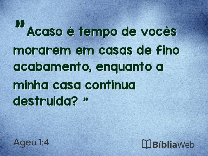 Ageu 1:4 em imagem para compartilhar