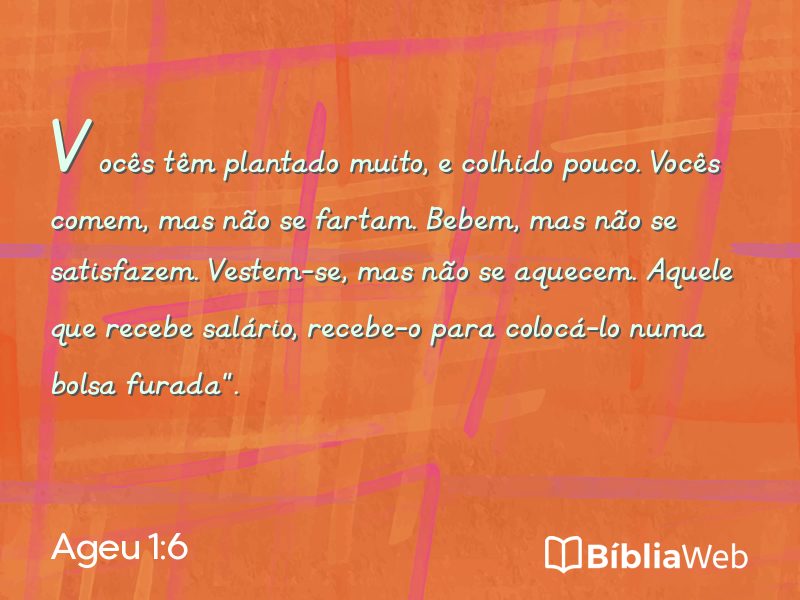 Ageu 1:6 em imagem para compartilhar