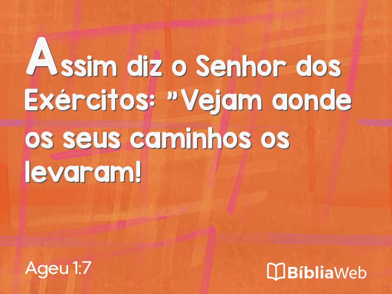 Ageu 1:7 em imagem para compartilhar