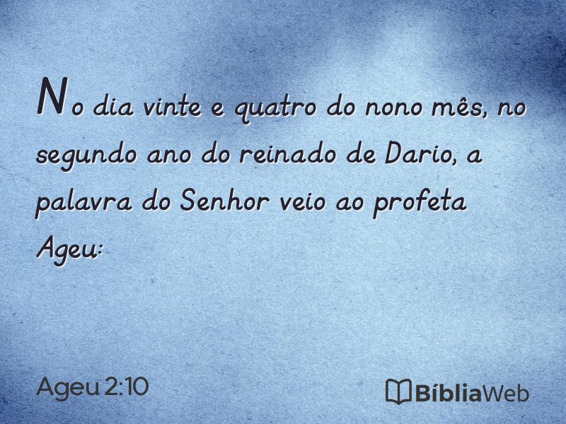 Ageu 2:10 em imagem para compartilhar