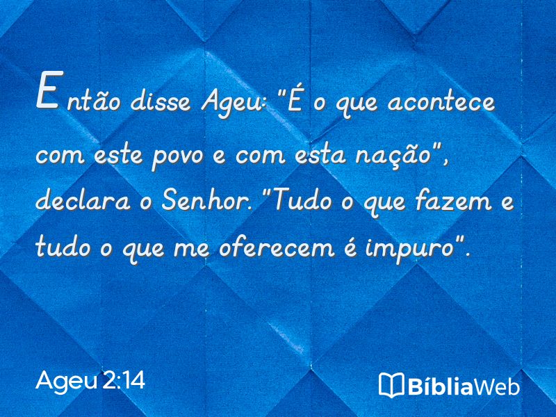 Ageu 2:14 em imagem para compartilhar