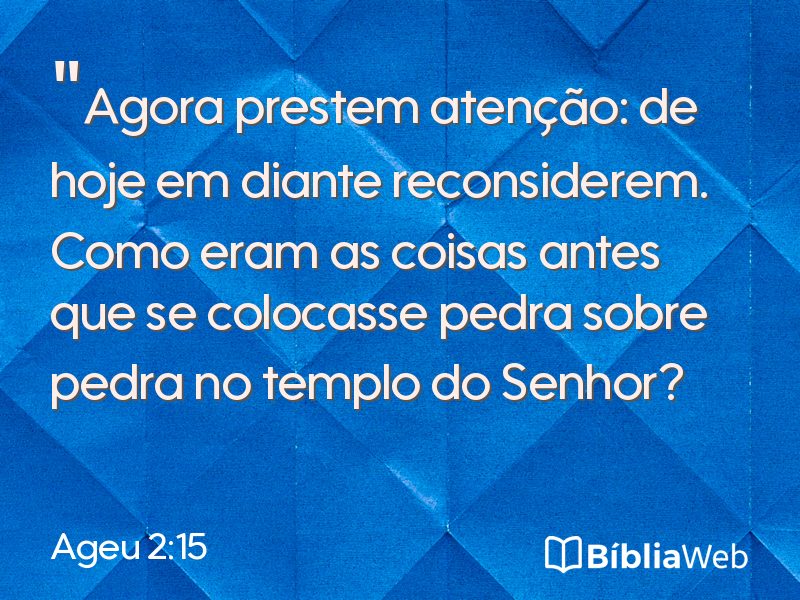 Ageu 2:15 em imagem para compartilhar