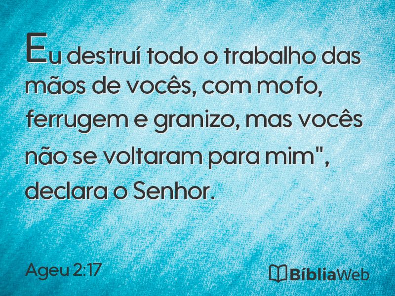 Ageu 2:17 em imagem para compartilhar